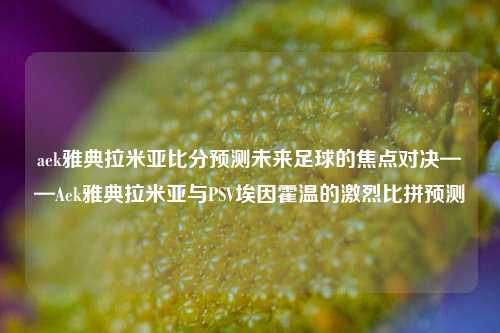 aek雅典拉米亚比分预测未来足球的焦点对决——Aek雅典拉米亚与PSV埃因霍温的激烈比拼预测