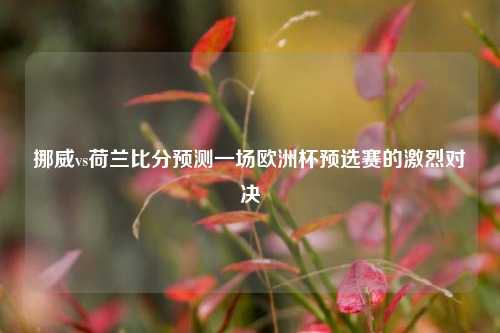挪威vs荷兰比分预测一场欧洲杯预选赛的激烈对决