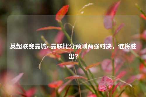 英超联赛曼城vs曼联比分预测两强对决，谁将胜出？