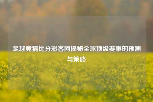 足球竞猜比分彩客网揭秘全球顶级赛事的预测与策略