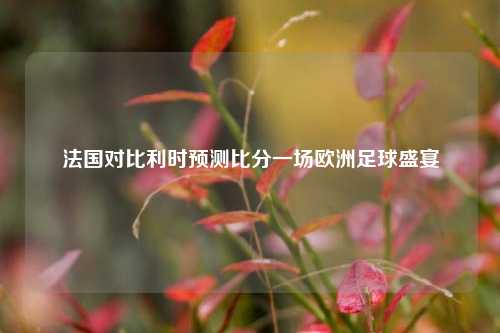 法国对比利时预测比分一场欧洲足球盛宴