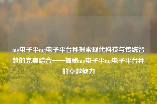 mg电子平mg电子平台秤探索现代科技与传统智慧的完美结合——揭秘mg电子平mg电子平台秤的卓越魅力