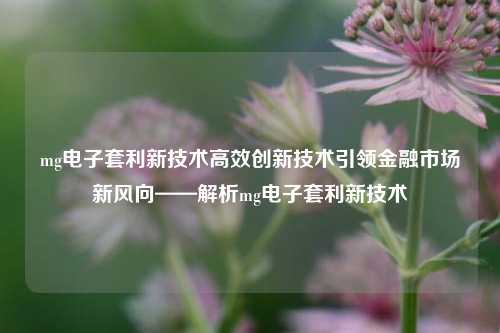 mg电子套利新技术高效创新技术引领金融市场新风向——解析mg电子套利新技术
