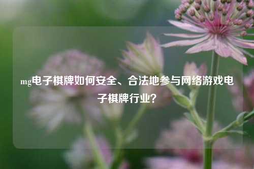 mg电子棋牌如何安全、合法地参与网络游戏电子棋牌行业？