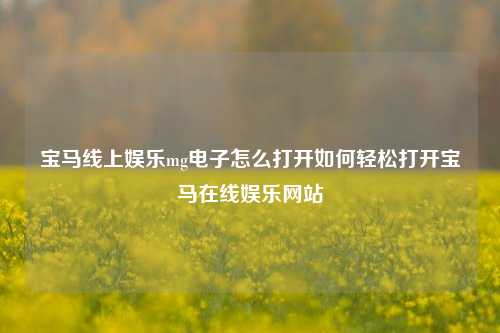 宝马线上娱乐mg电子怎么打开如何轻松打开宝马在线娱乐网站