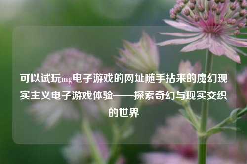 可以试玩mg电子游戏的网址随手拈来的魔幻现实主义电子游戏体验——探索奇幻与现实交织的世界