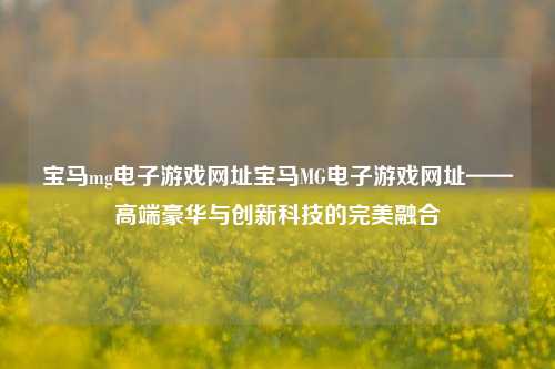 宝马mg电子游戏网址宝马MG电子游戏网址——高端豪华与创新科技的完美融合