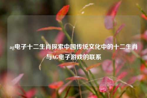 ag电子十二生肖探索中国传统文化中的十二生肖与AG电子游戏的联系
