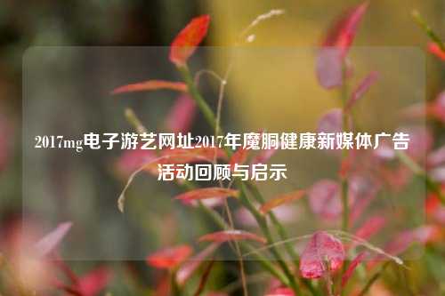 2017mg电子游艺网址2017年魔胴健康新媒体广告活动回顾与启示