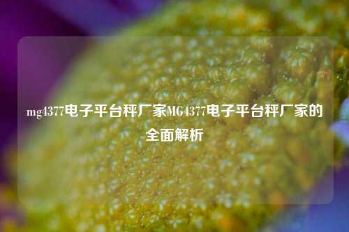 mg4377电子平台秤厂家MG4377电子平台秤厂家的全面解析