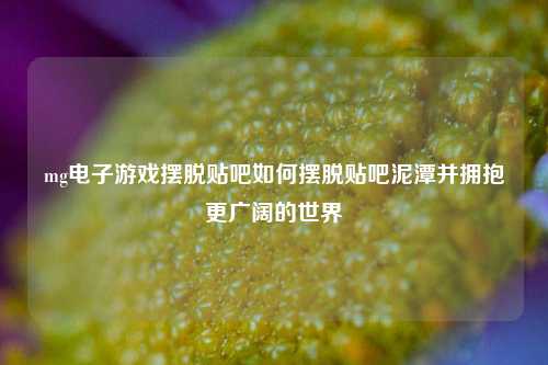 mg电子游戏摆脱贴吧如何摆脱贴吧泥潭并拥抱更广阔的世界