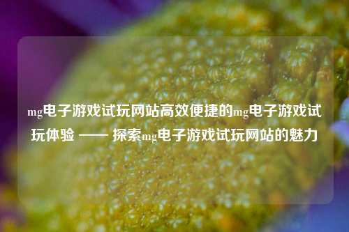 mg电子游戏试玩网站高效便捷的mg电子游戏试玩体验 —— 探索mg电子游戏试玩网站的魅力
