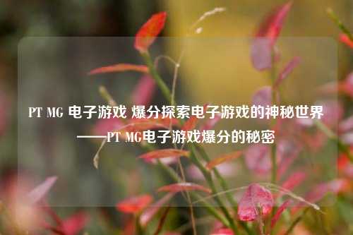 PT MG 电子游戏 爆分探索电子游戏的神秘世界——PT MG电子游戏爆分的秘密