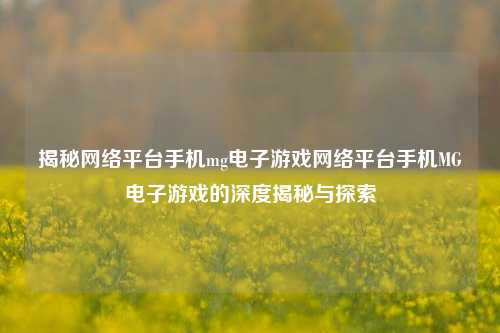 揭秘网络平台手机mg电子游戏网络平台手机MG电子游戏的深度揭秘与探索
