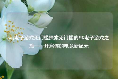 mg电子游戏无门槛探索无门槛的MG电子游戏之旅——开启你的电竞新纪元
