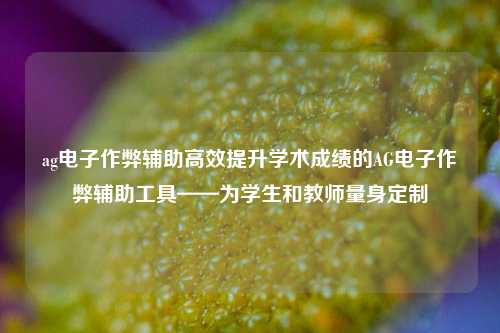 ag电子作弊辅助高效提升学术成绩的AG电子作弊辅助工具——为学生和教师量身定制