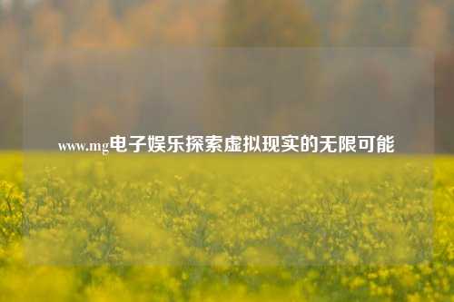 www.mg电子娱乐探索虚拟现实的无限可能
