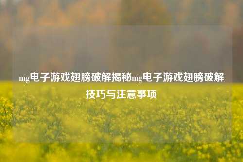 mg电子游戏翅膀破解揭秘mg电子游戏翅膀破解技巧与注意事项