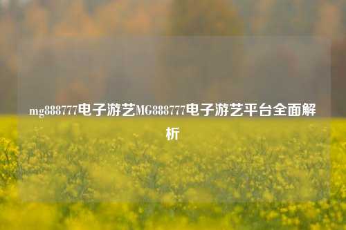 mg888777电子游艺MG888777电子游艺平台全面解析
