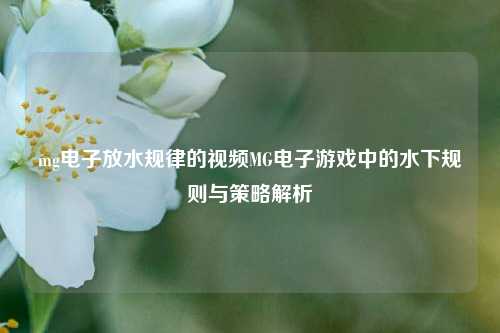 mg电子放水规律的视频MG电子游戏中的水下规则与策略解析
