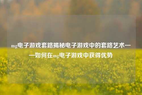 mg电子游戏套路揭秘电子游戏中的套路艺术——如何在mg电子游戏中获得优势