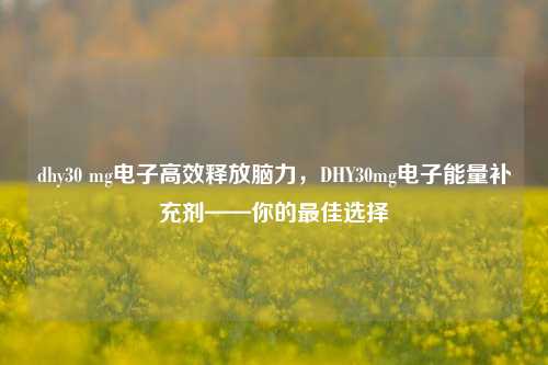 dhy30 mg电子高效释放脑力，DHY30mg电子能量补充剂——你的最佳选择