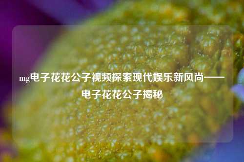 mg电子花花公子视频探索现代娱乐新风尚——电子花花公子揭秘