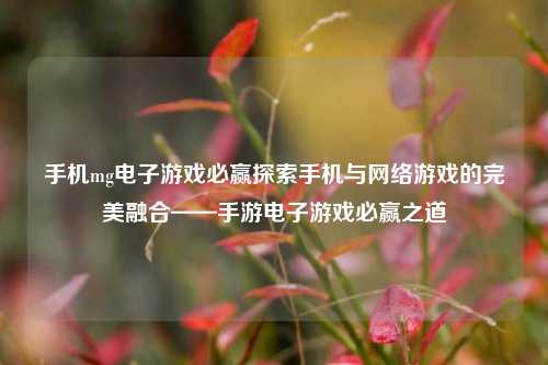 手机mg电子游戏必赢探索手机与网络游戏的完美融合——手游电子游戏必赢之道