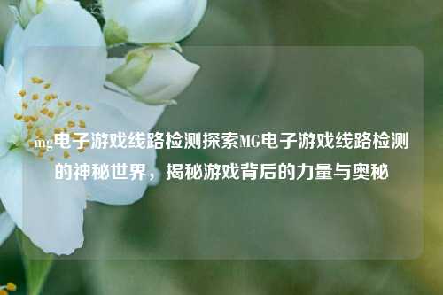 mg电子游戏线路检测探索MG电子游戏线路检测的神秘世界，揭秘游戏背后的力量与奥秘