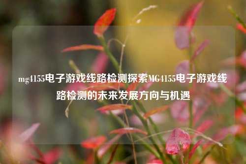 mg4155电子游戏线路检测探索MG4155电子游戏线路检测的未来发展方向与机遇