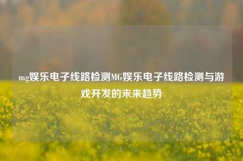 mg娱乐电子线路检测MG娱乐电子线路检测与游戏开发的未来趋势
