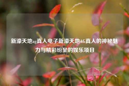 新濠天地ag真人电子新濠天地AG真人的神秘魅力与精彩纷呈的娱乐项目