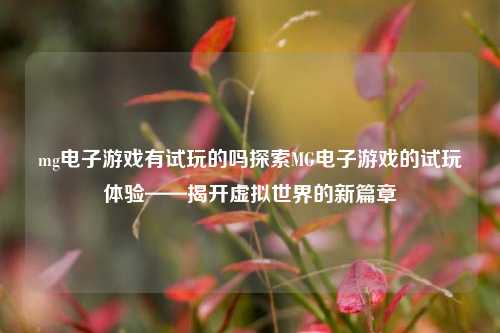 mg电子游戏有试玩的吗探索MG电子游戏的试玩体验——揭开虚拟世界的新篇章