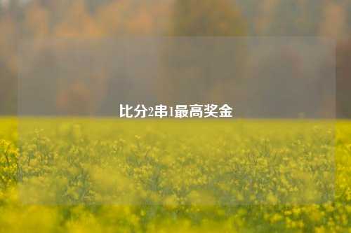 比分2串1最高奖金