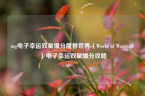 mg电子幸运双星爆分魔兽世界（World of Warcraft）电子幸运双星爆分攻略