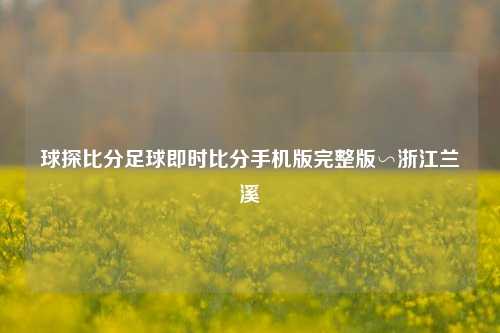 球探比分足球即时比分手机版完整版∽浙江兰溪