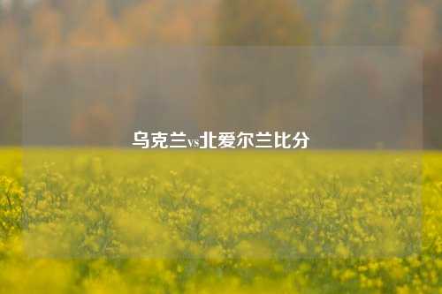乌克兰vs北爱尔兰比分