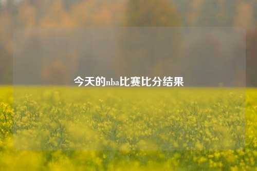 今天的nba比赛比分结果